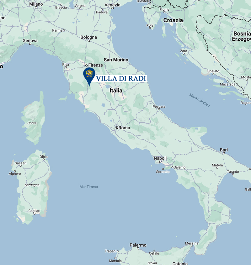 Villa di Radi Siena map Italy